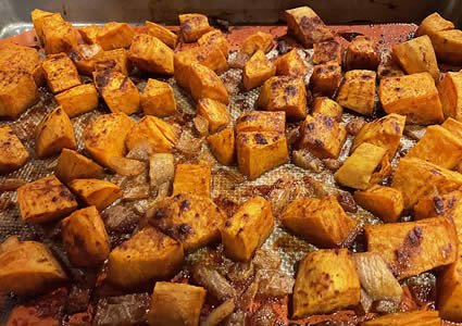 Cinnamon Honey Roasted Sweet Potatoes